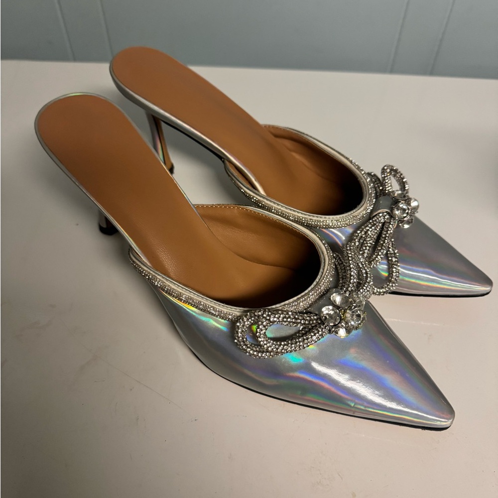 Elegant Silver Women's Mules